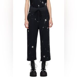 R13 Black Articulated Knee Sweatpants Size 25